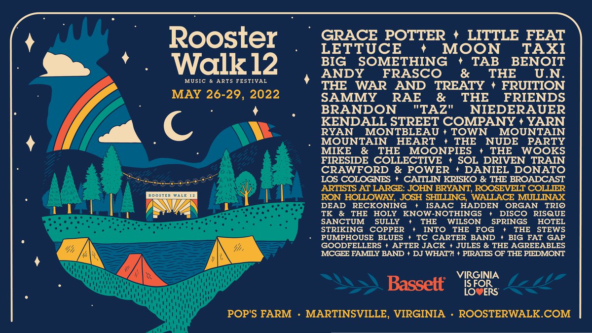 Rooster Walk 12 Music & Arts Festival Blue Ridge Country
